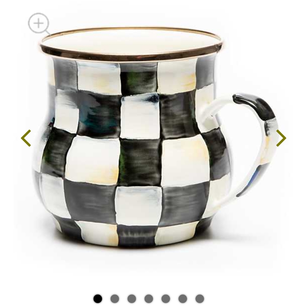 Mckenzie Child's Courtly Check enamel mug